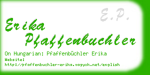 erika pfaffenbuchler business card