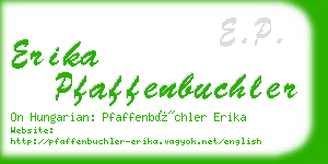 erika pfaffenbuchler business card